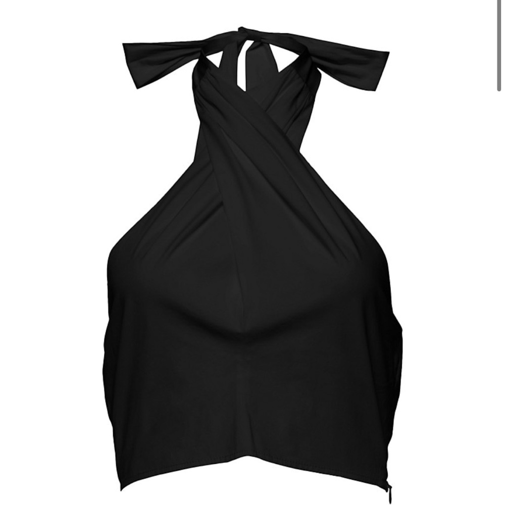 STAUD Black Kai Crisscross Halter Top 12